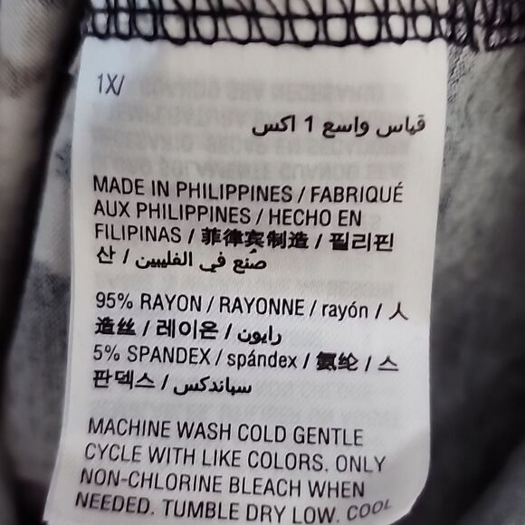 Style & Co Black Floral Long Sleeve Blouse 1X NWT - Picture 4 of 4